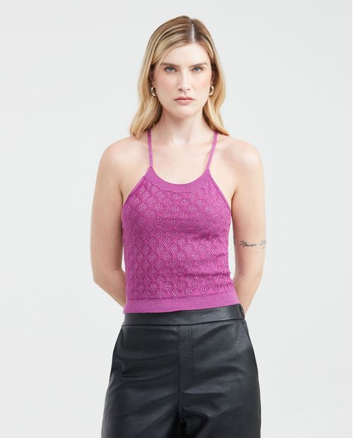 Top Tejido con Cuello Halter para Mujer