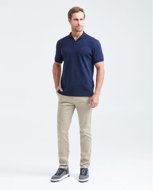 Camiseta Polo Slim Fit en Jersey Doble Punto para Hombre