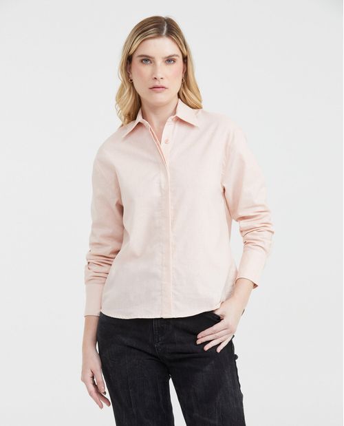 Camisa en Lino y Algodón para Mujer