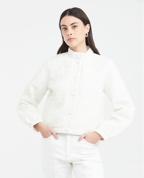 Chaqueta Acolchada Silueta Bomber para Mujer