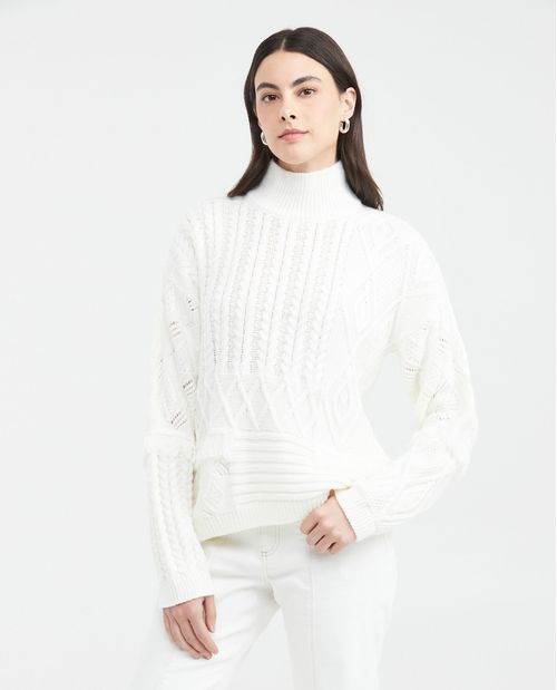 Suéter Tejido con Cuello Tortuga para Mujer