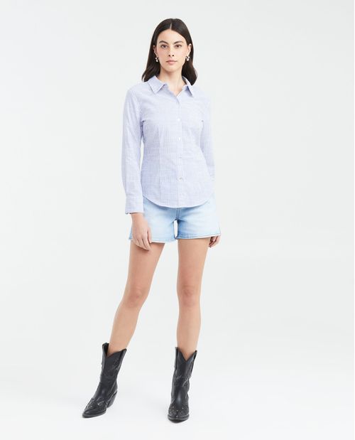 Camisa Clásica Estampado a Rayas para Mujer