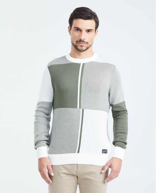 Suéter Tejido con Cuello Redondo para Hombre