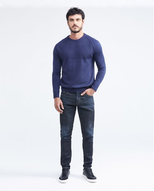 Suéter Tejido con Cuello Redondo para Hombre