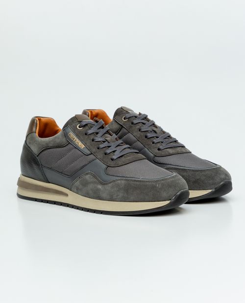 Tenis Tipo Runner en Textil y Cuero para Hombre