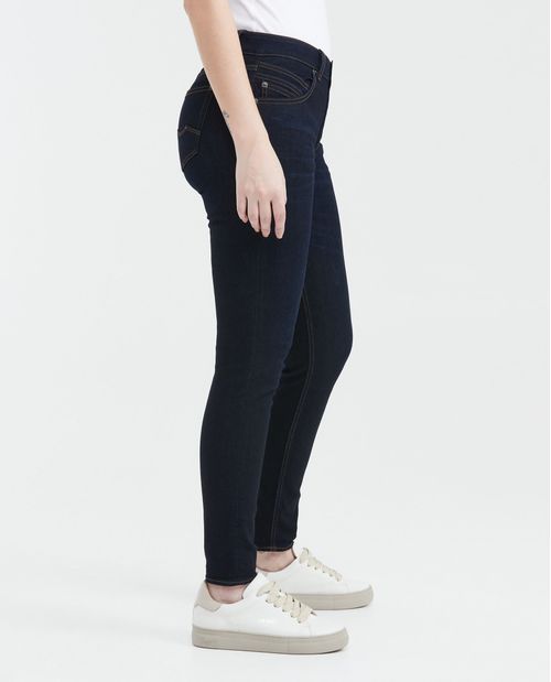 Jean High Rise Bota Slim Azul Ultra Oscuro para Mujer