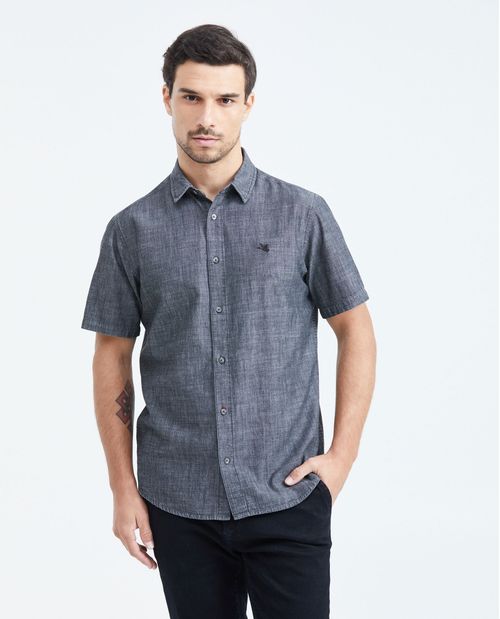 Camisa Classic Fit Manga Corta en Algodón para Hombre