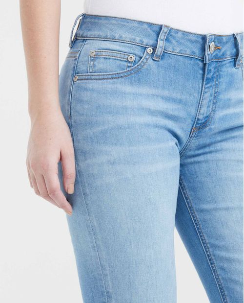 Jean Low Rise Bota Slim Azul Claro para Mujer