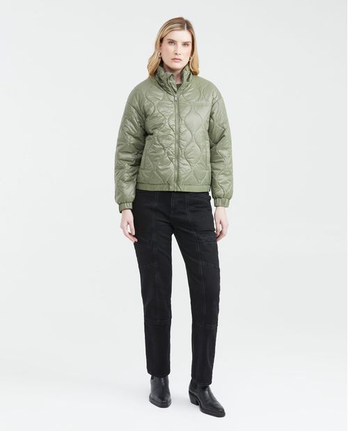 Chaqueta Acolchada con Capucha Removible para Mujer