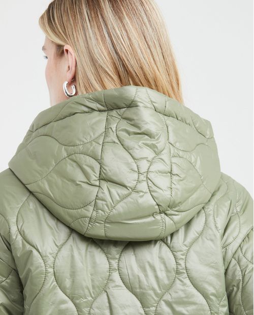 Chaqueta Acolchada con Capucha Removible para Mujer