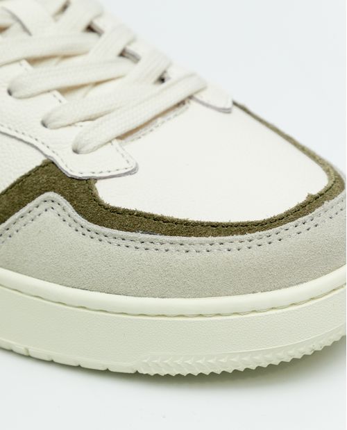 Tenis Tipo Basket en Cuero para Hombre