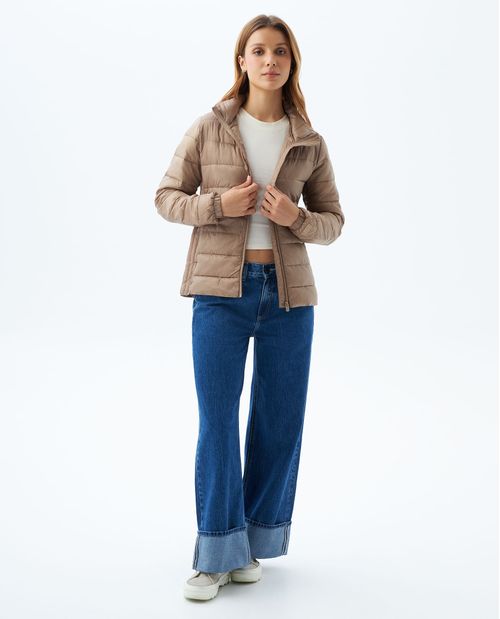 Chaqueta de cuello alto para mujer