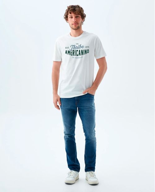 Camiseta manga corta en algodón para hombre