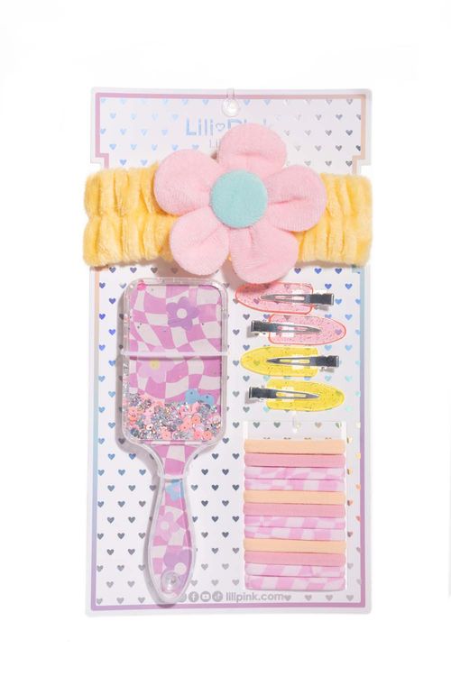 Set de cabello teens (cepillo, hebillas, balaca)