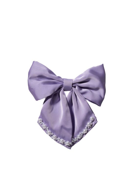Hebilla con diseño de moño con perlas