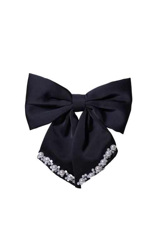 Hebilla con diseño de moño con perlas