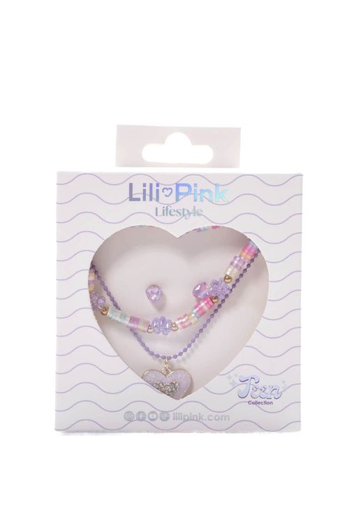 Set bisutería juvenil (incluye collar, aretes y pulsera)