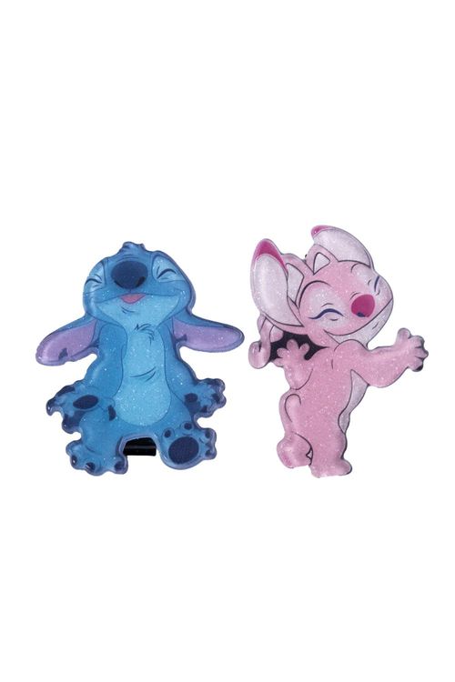 Set de hebillas x2 unidades con diseño de stitch