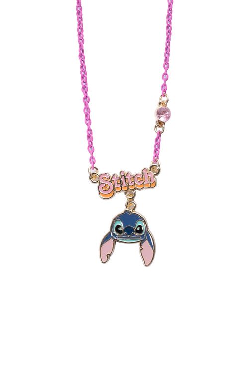 Collar rosado con diseño de stitch