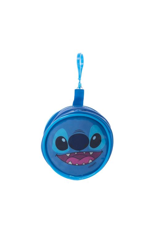 Monedero circular con diseño de stitch