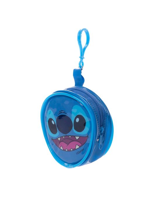 Monedero circular con diseño de stitch