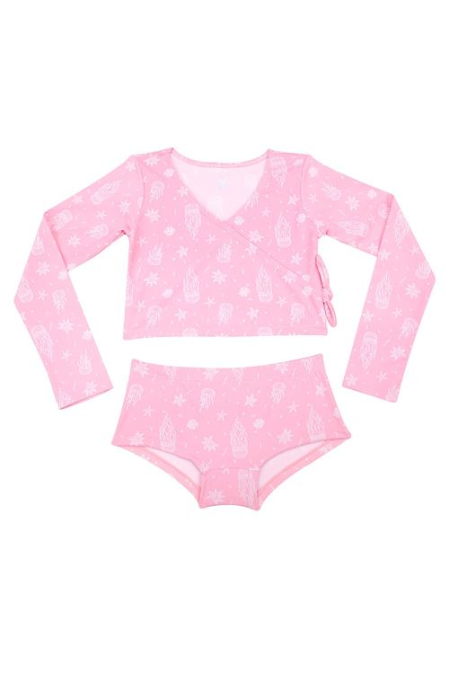 Vestido de baño manga larga para niña