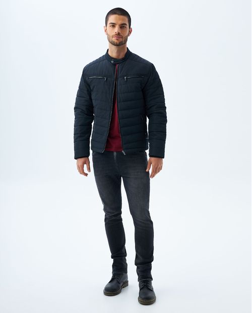 Chaqueta tipo biker para hombre