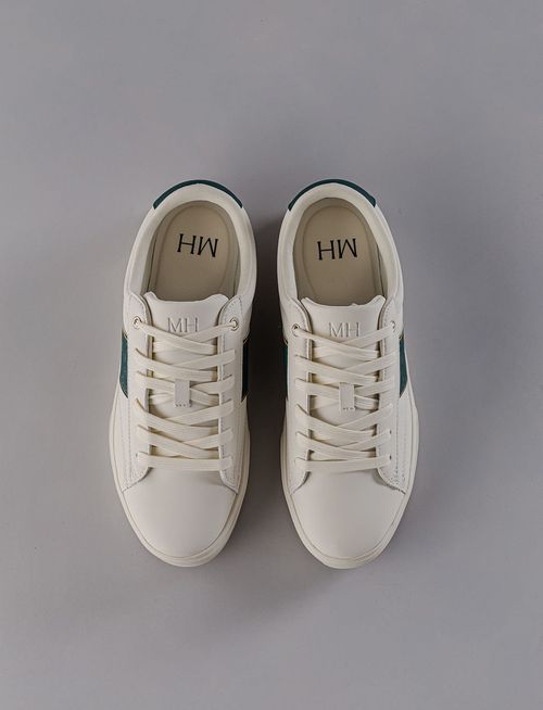 Tenis Huella Blanco Verde