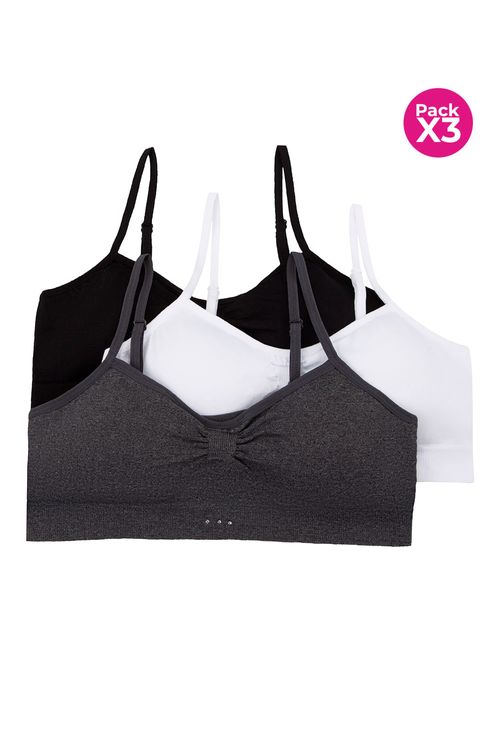 Paquete x3 top seamless sin costuras laterales