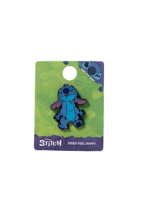 Pin con diseño de stitch feliz
