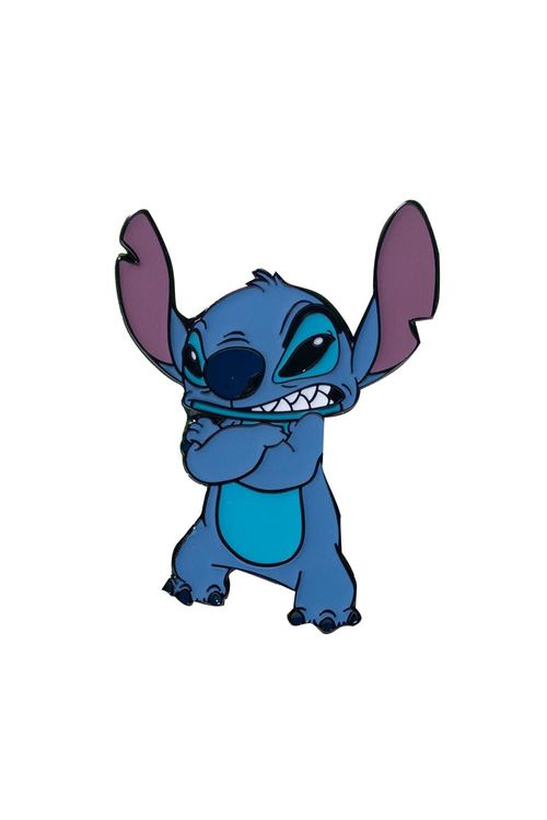 Pin con diseño de stitch enojado