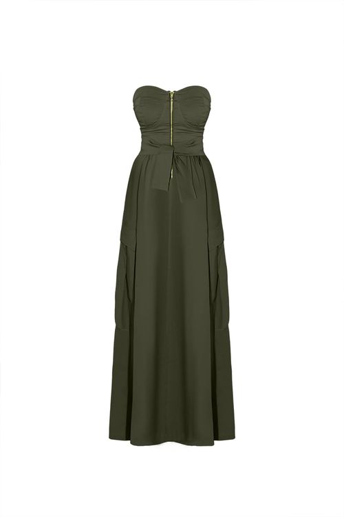 Vestido Largo Tera Verde_Osc