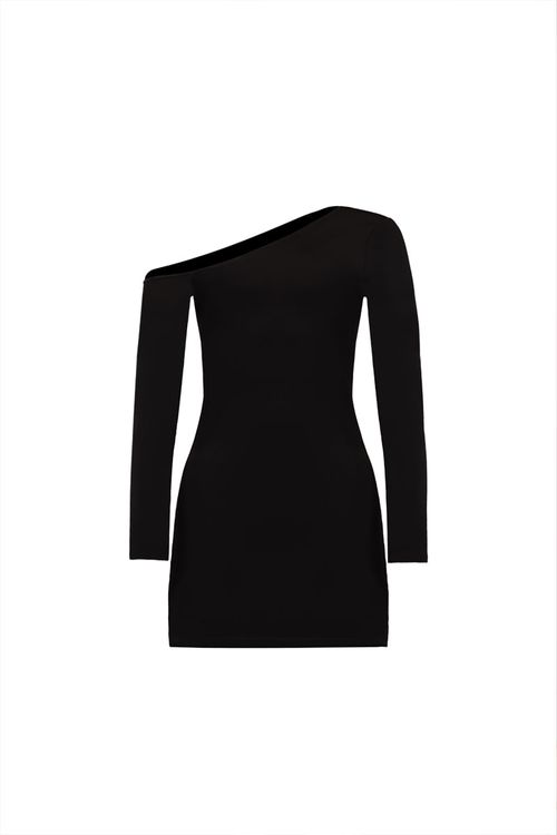 Vestido Corto Celeste Negro