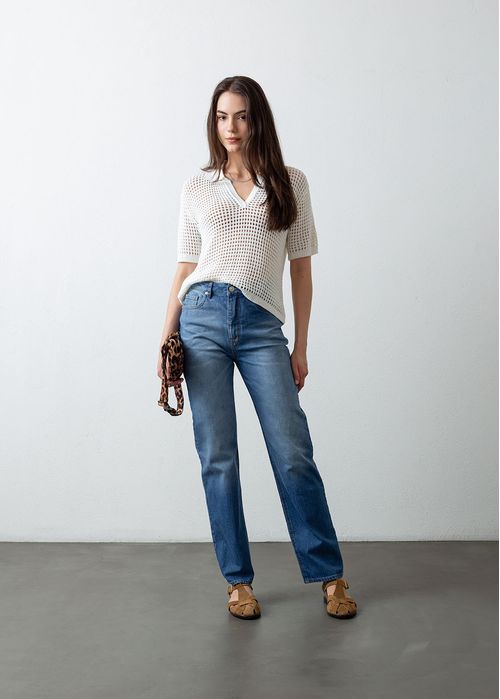 Jean fit de bota recta