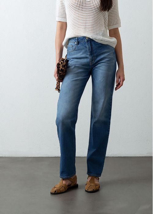 Jean fit de bota recta