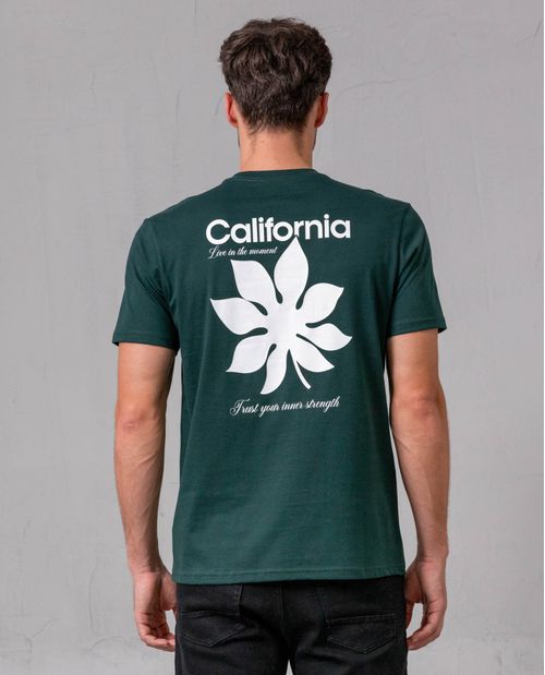 Camiseta manga corta estampada para hombre