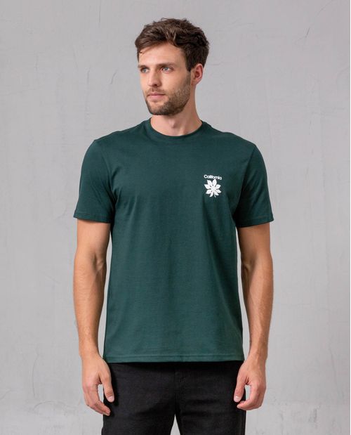 Camiseta manga corta estampada para hombre