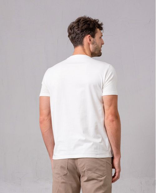 Camiseta con estampado en punto corazón para hombre