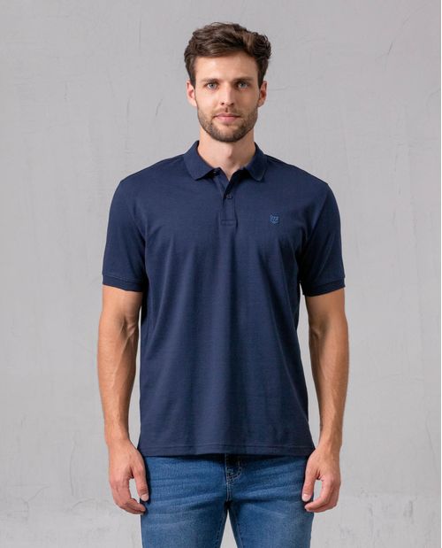 Polo con aplique de puma en punto corazón para hombre