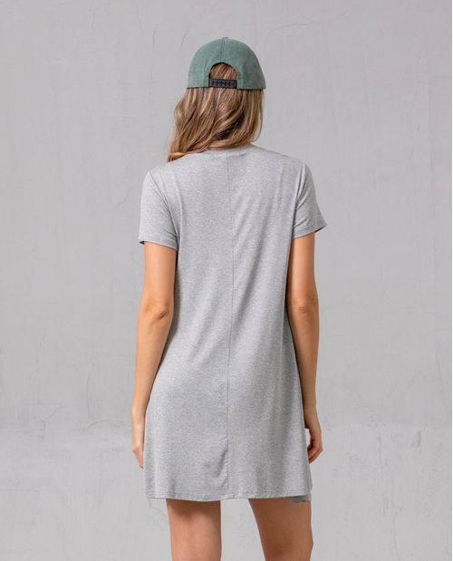 Vestido corto licrado acampanado para mujer
