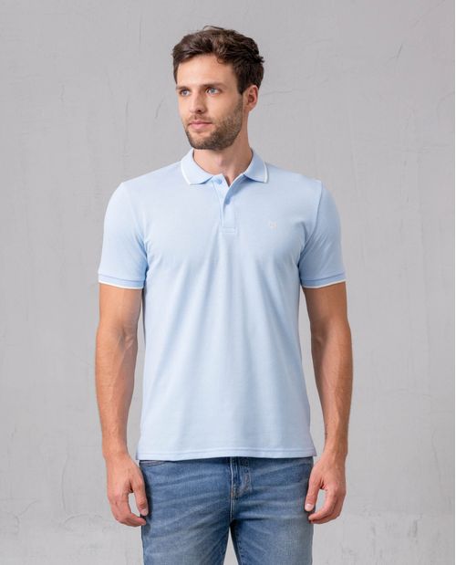 Polo manga corta con puma estampado para hombre