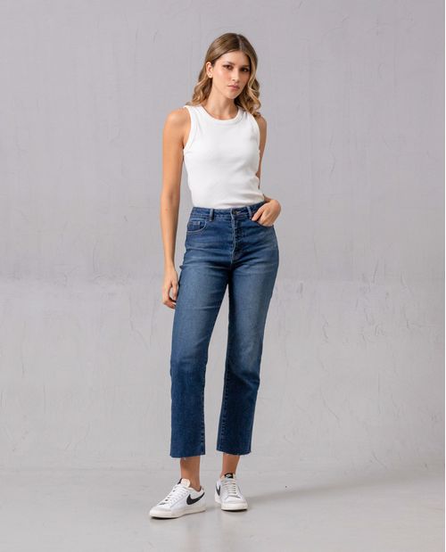 Jean Straight con bota al corte para mujer