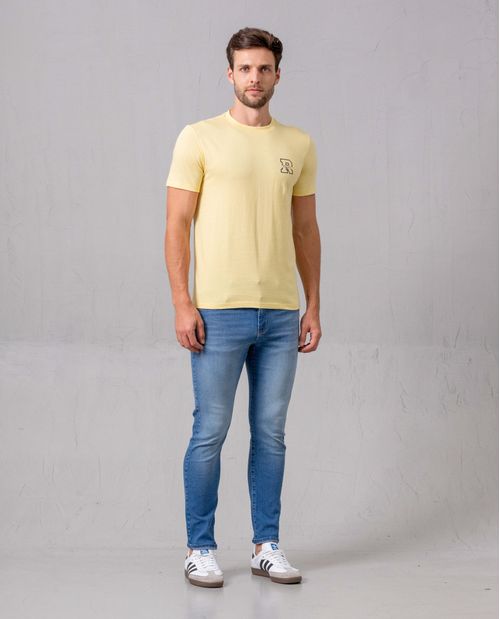 Camiseta básica con estampado para hombre