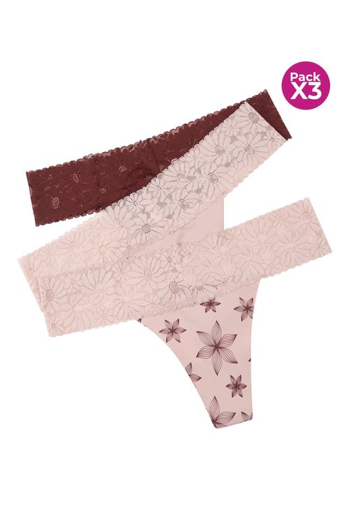 Panty brasilera en microfibra paquete x3